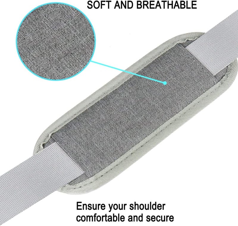 AREYLO Shoulder Strap, Durable 55" Universal Replacement Laptop Shoulder Strap, Adjustable Comfortable Belt with Metal Hooks for Briefcase, Computer Messenger Bag, Laptop Case Luggage/Duffel/Camera, (Grey) - Image 2